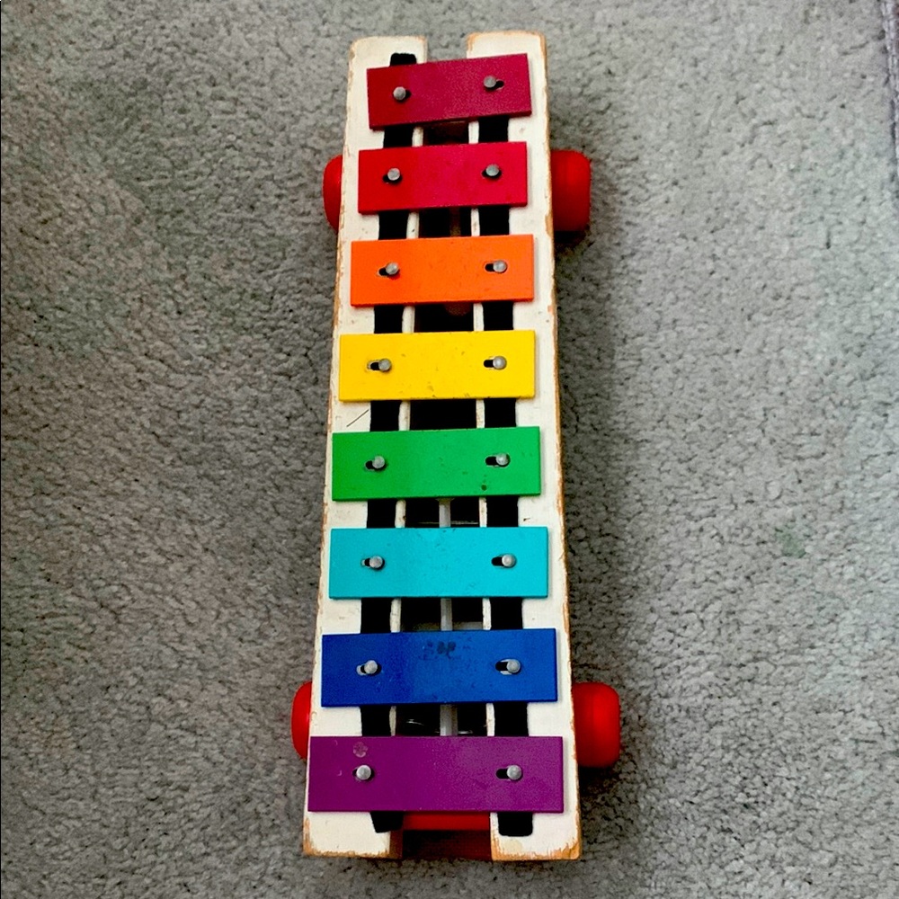 *SOLD* 🩵 VINTAGE Colorful Wooden Xylophone Toy